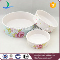 Provide Hot Selling flower decal ceramic Pet product, wholesale pet bowel